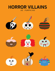 Horror Villains as Pumpkins