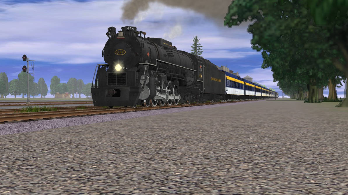 Chesapeake and Ohio 614 Passenger Train by PyroTech4051 on DeviantArt