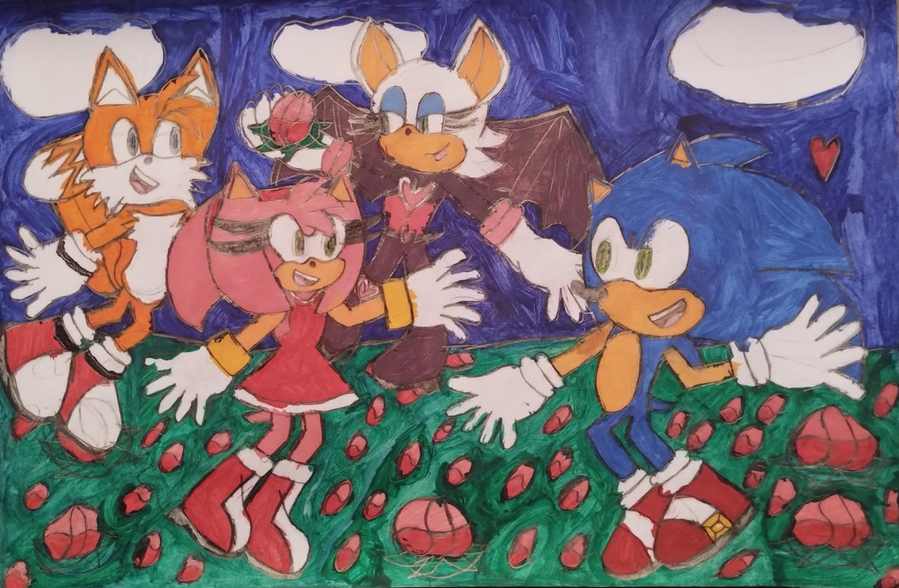 Sonic,Amy Rose,Tails and Rouge in Silent Forest by Mariana17867 on ...