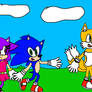 Lizzy, Amelia, Sonic and Tails