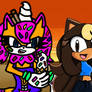 Sugarcone and Chan Kitty enjoying icecream collab
