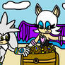 Maki, Silver and Rouge found a treasure chest