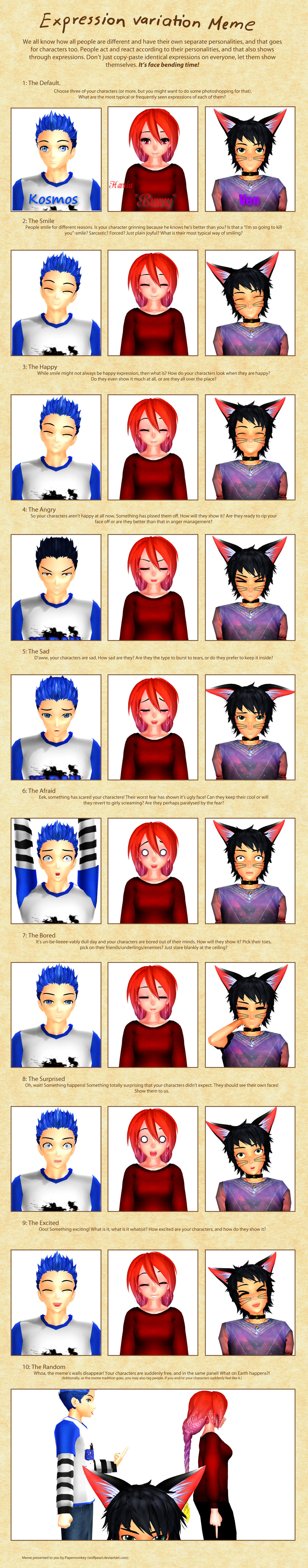 Expression Variation Meme By Xeno Fan Jay On Deviantart