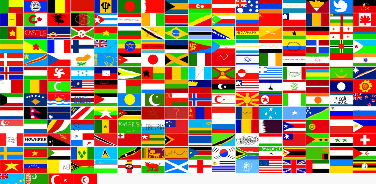 All of my Homeade Flags Background by AlphabetcatOfficial on DeviantArt