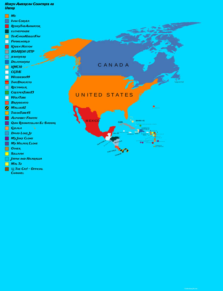 North American Countries as Users by AlphabetcatOfficial on DeviantArt