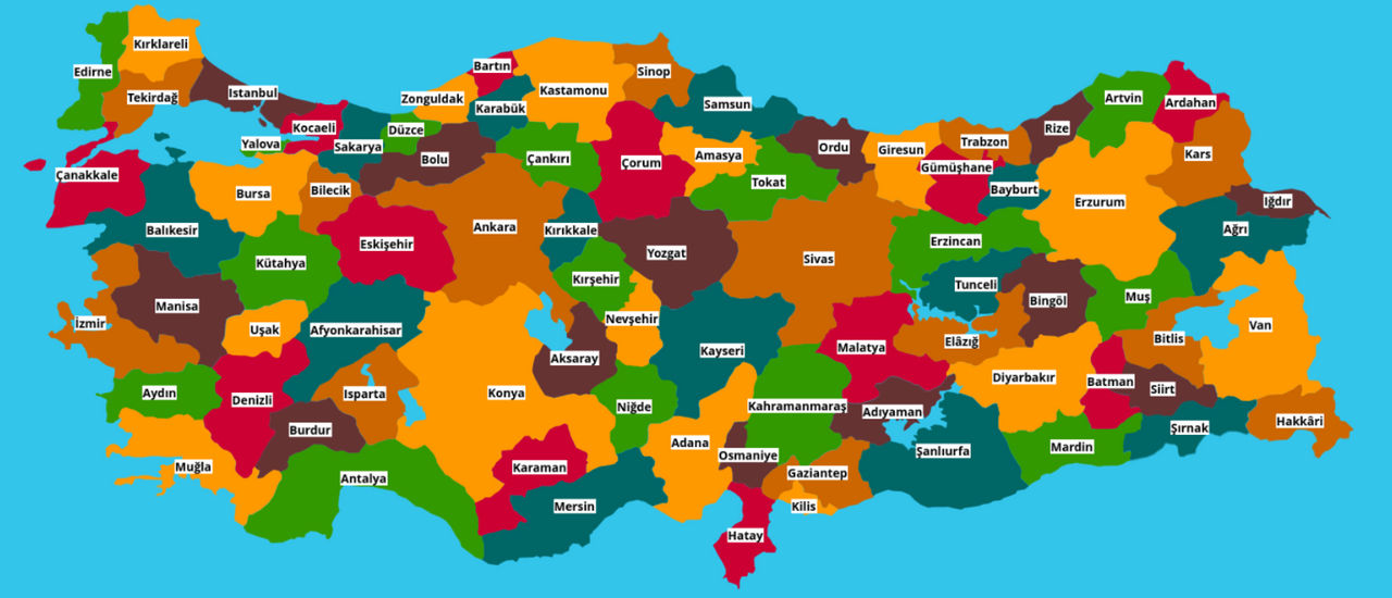 Turkish Provinces of Turkey by AlphabetcatOfficial on DeviantArt
