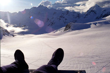 top of a glacier in New Zealand