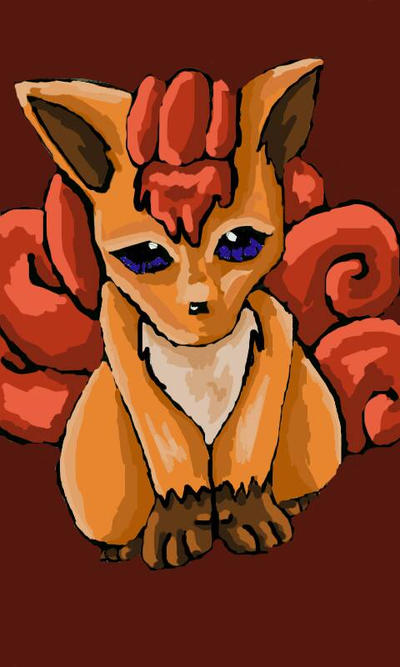 Vulpix in red by TalimSky on DeviantArt