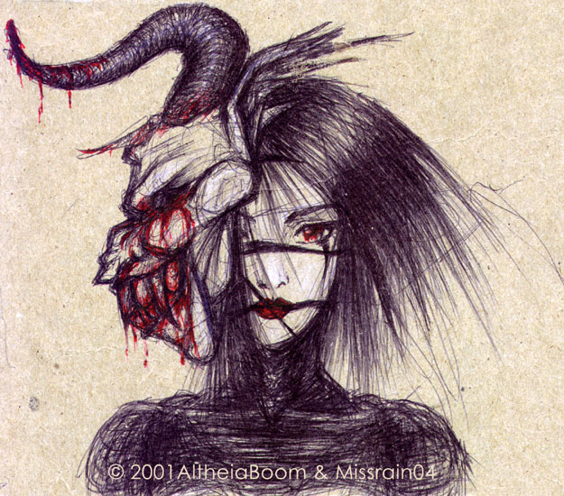 Demon-Masked Lady by AltheiaBoom