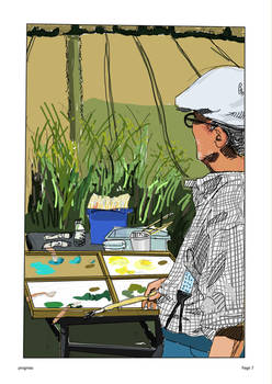 David Hockney painting
