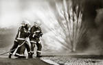 Fireman in action by JesusArting