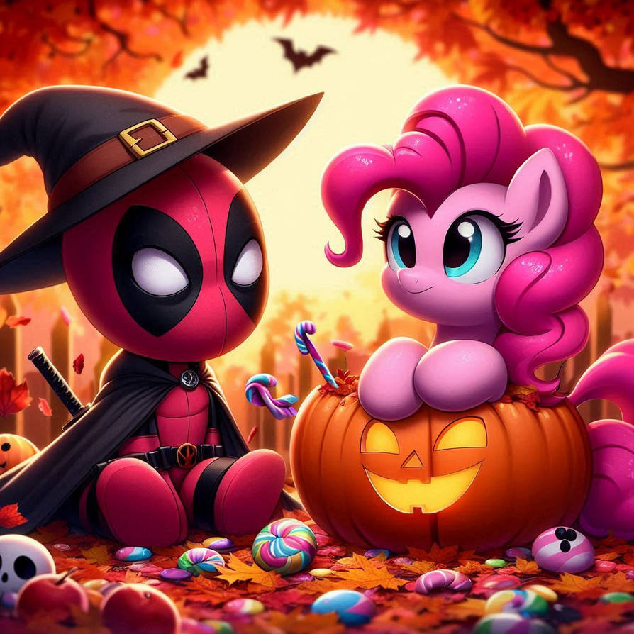 Pinkie Pie and Deadpool in the fall by Bluey2309 on DeviantArt
