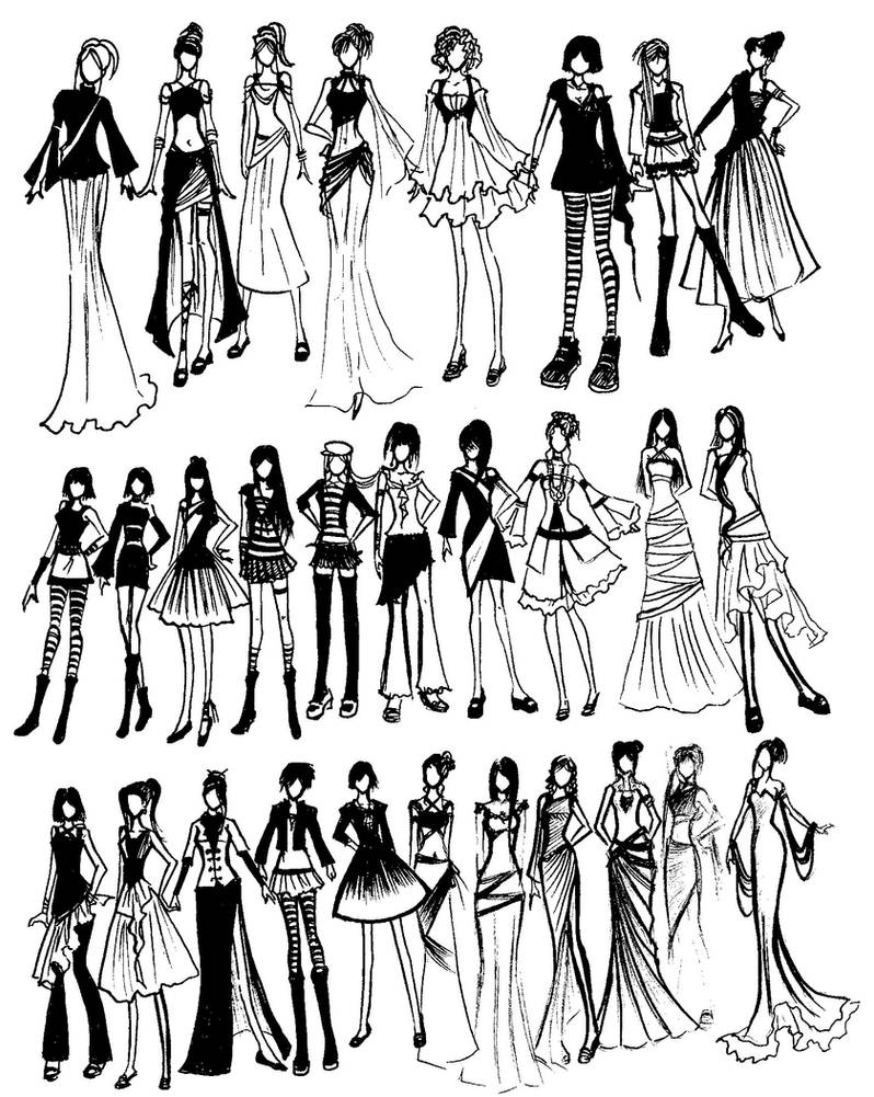 more random dresses by NeonGenesisEVARei on DeviantArt