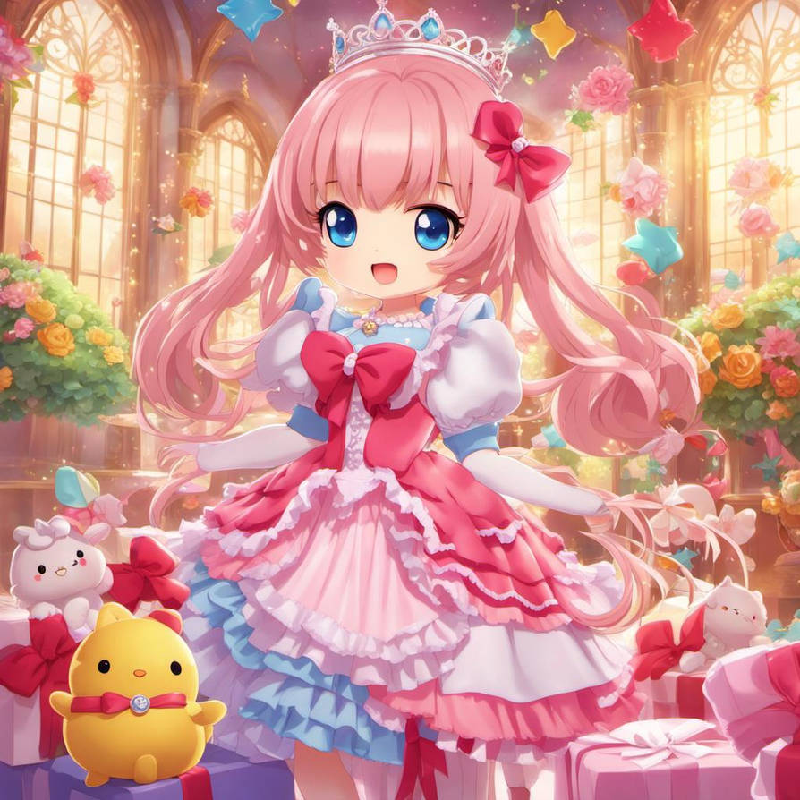3D Sanrio BonBonRibbon in a cute princess dress