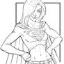 Supergirl Line Art