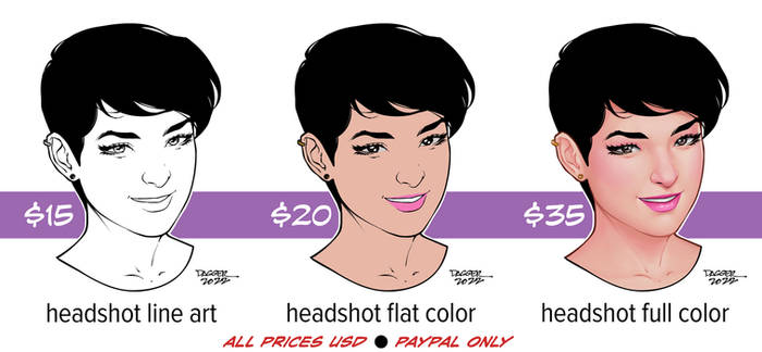HEADSHOT COMMISSION PRICES 2022