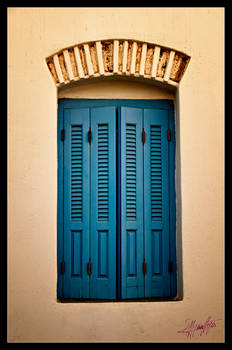 Window in Folegandros Greece