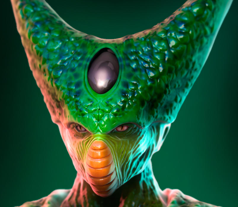 Imperfect Cell | Face Detail by AlexandreAlagoa on DeviantArt