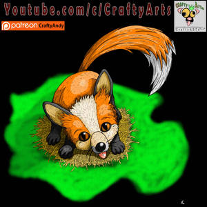 Fox Cub Digital Piece By CraftyAndy