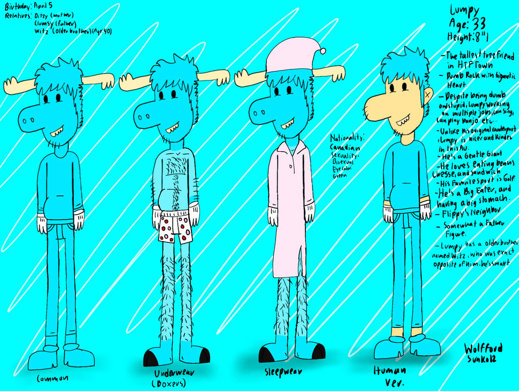 HTF My Headcanon #4- Lumpy by WolffordSunko12 on DeviantArt