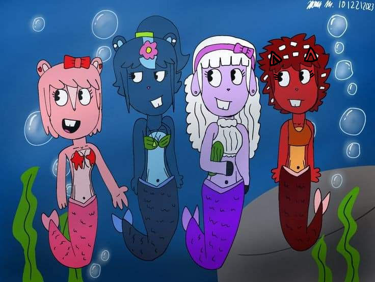 HTF Girls Mermaids (2023,OLD) by WolffordSunko12 on DeviantArt