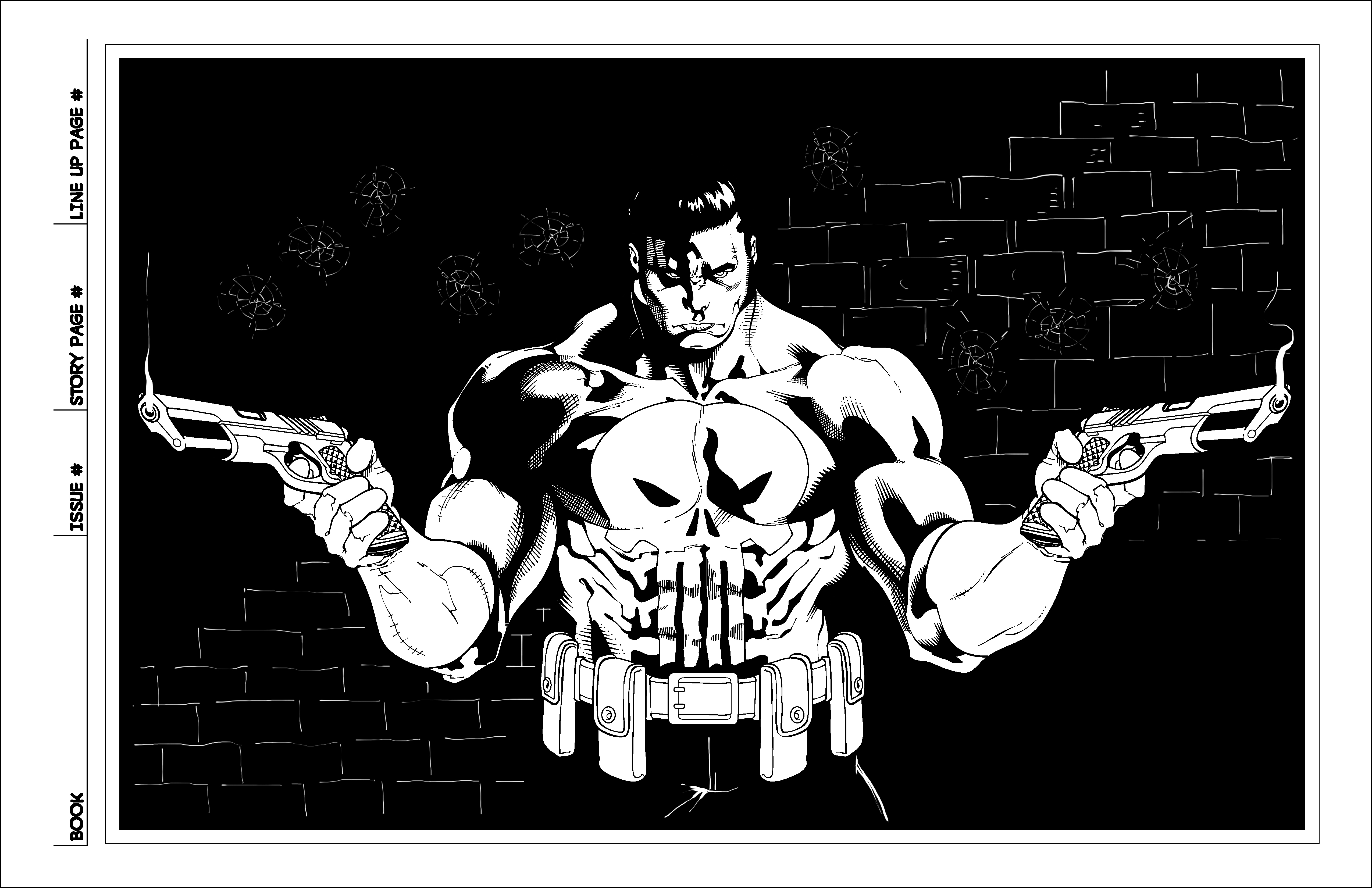 High Res Timothy Green II's Punisher inks