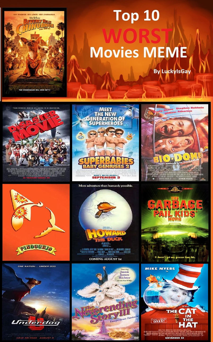 My Top 10 Worst Movies by StarOceanFan18 on DeviantArt
