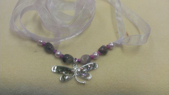 Purple Mother Of Pearl Necklace