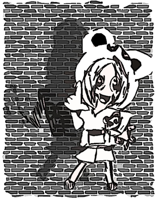 Chibi Panda Girl Makieng Her Point Across