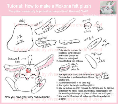 Tutorial: Mokona felt plush