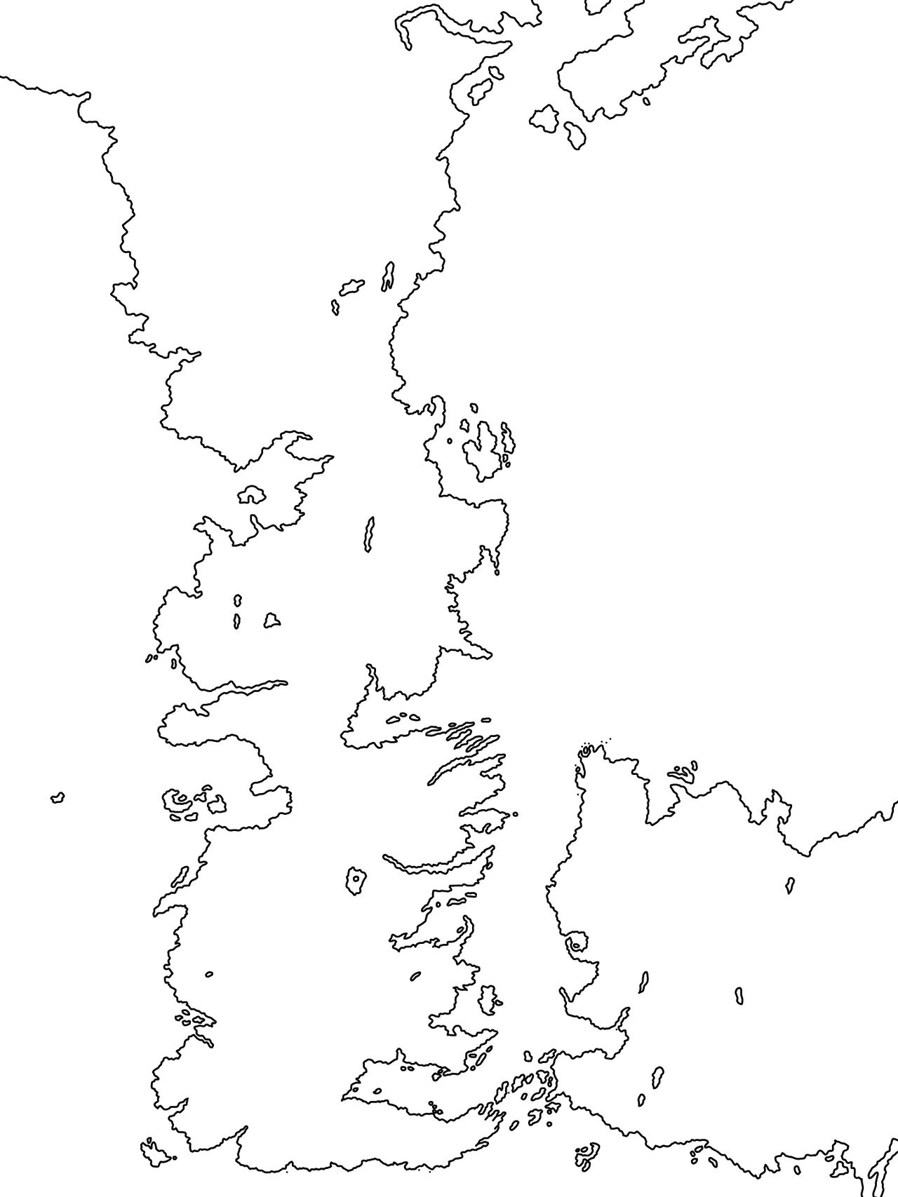 Westeros Map Label Less Westeros map (blank) by bradyhickman on DeviantArt