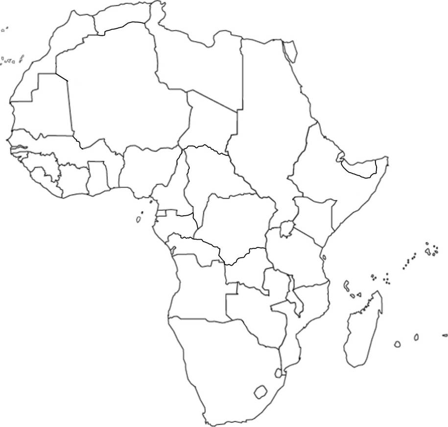 red and white world Africa map blank by bradyhickman on ...