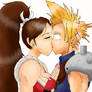 Cloud and Mai Shiranui smooch