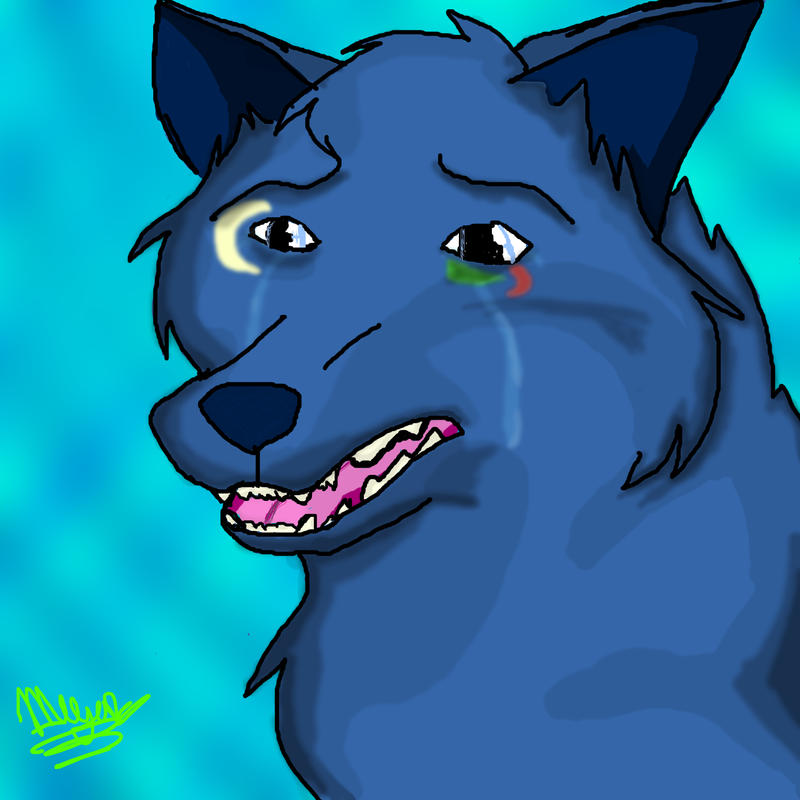 Woolfo Crying crying wolf by VincentValentine104 on DeviantArt