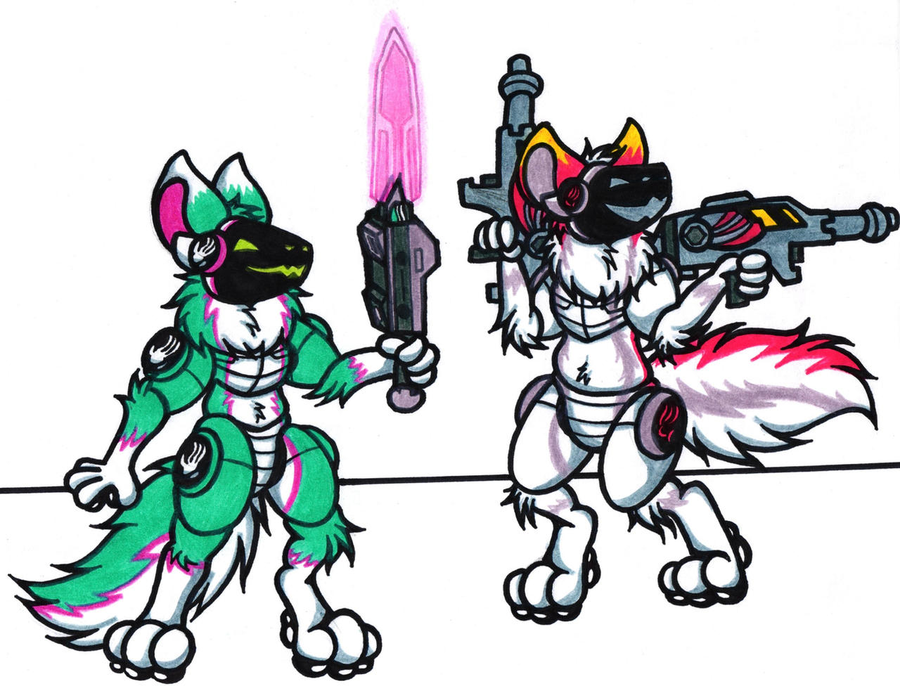 2 Protogens Battle Protogens by KieliIndustries on DeviantArt