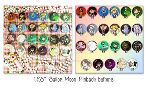 Sailor Moon Pinback Buttons