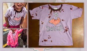 I Love Snacks Zombie Shirt