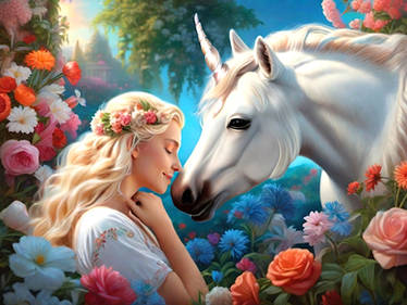 The Love of a Princess for Her Unicorn