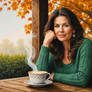 A Cappuccino on the Fall November Morning