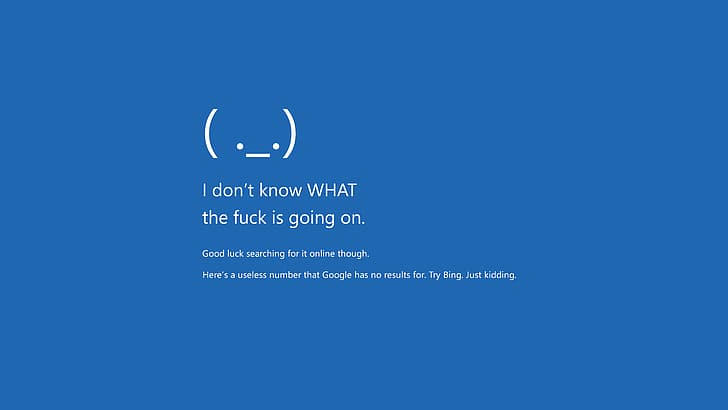 Bsod Face Artwork-humor-blue-screen-of-death-windows-10-text by bartek1112 on ...