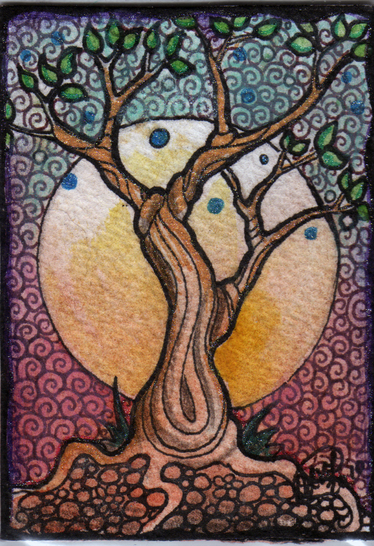 ACEO ATC the tree of wisdom