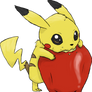 Nom that Apple, Pikachu! -coloured-