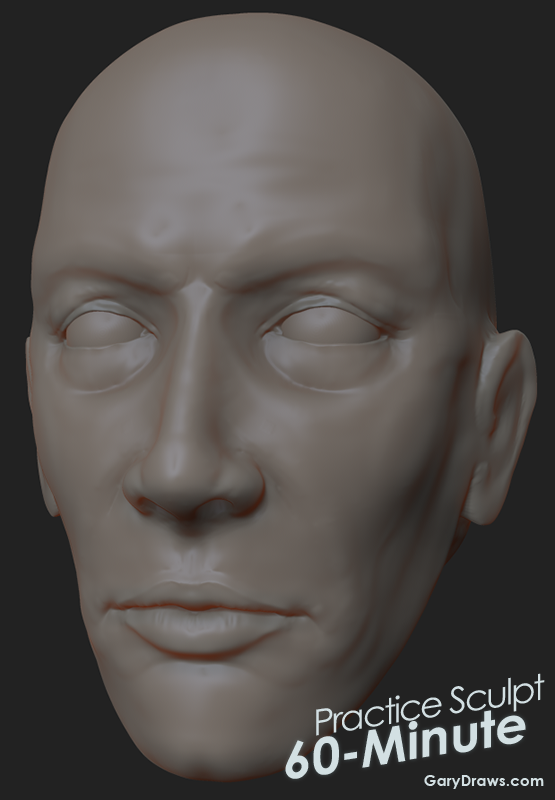 Male Face 01 - 60-Minute Practice Sculpt