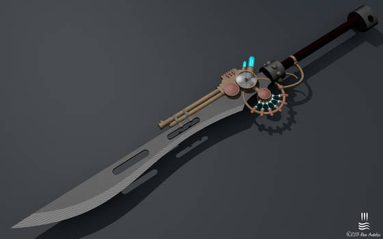 Steampunk Jetgun Sword