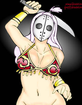 mirajane in jason's mask (scary mira)