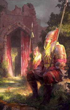 Red gate guards