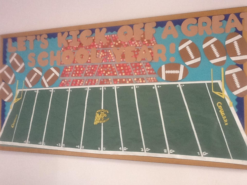 Football Field Bulletin Board Ideas Easy Craft Ideas