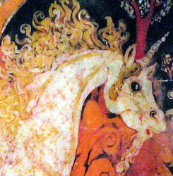 Unicorn batik, detail