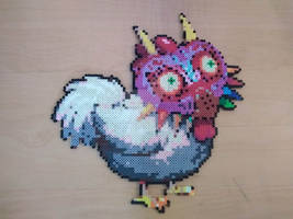 Zelda Cuckoo w/ Majora's Mask Perler