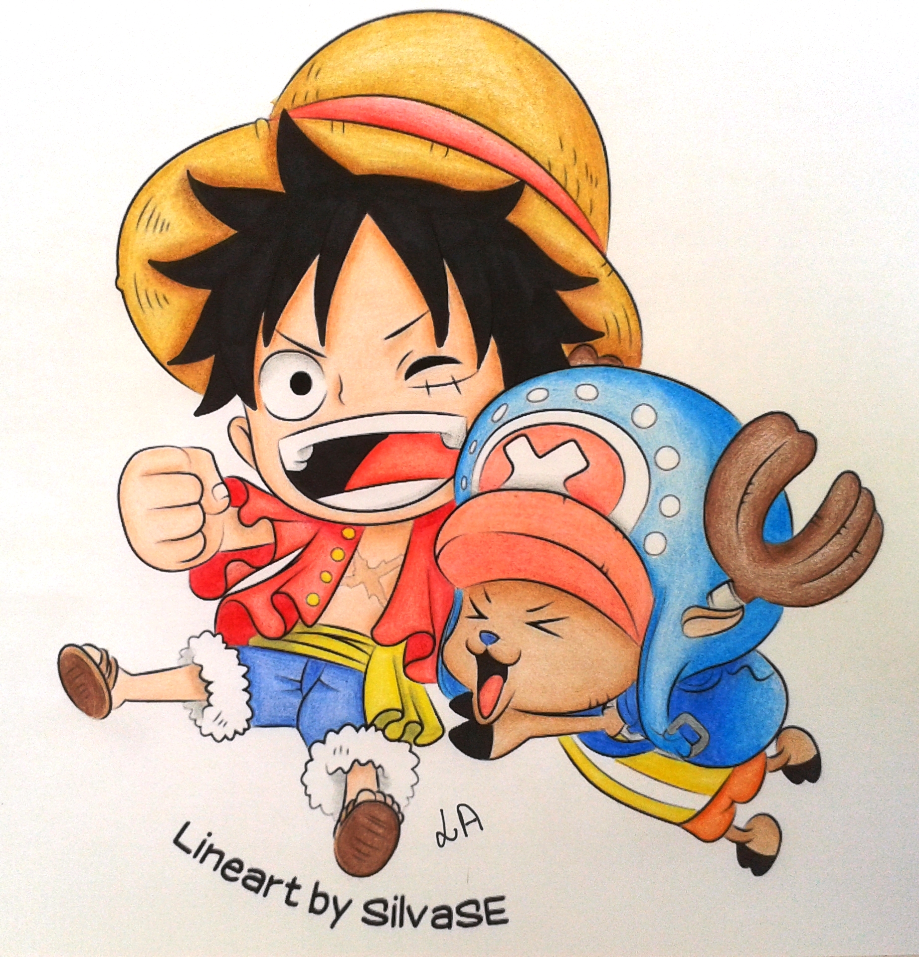 Chibi Luffy and Chopper